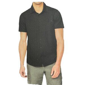 NEW Buffalo David Bitton Men's M Short Sleeve Button down Knit Shirt Textured
